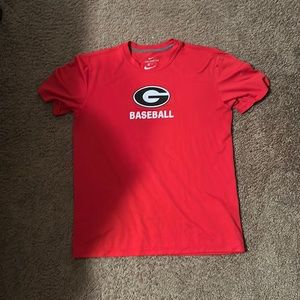 Red uga baseball t shirt